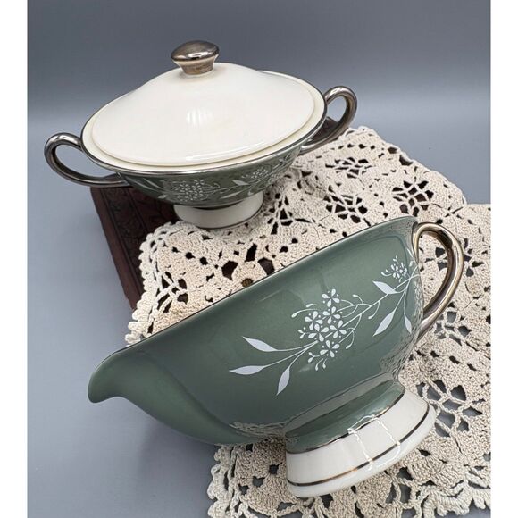 Syracuse Candlelight Vintage Cream and Sugar Bowl MCM - Picture 1 of 6
